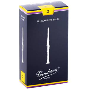 Vandoren CR102 2; Bb clarinet reeds; Vandoren Traditional; 10/box-Easy Music Center