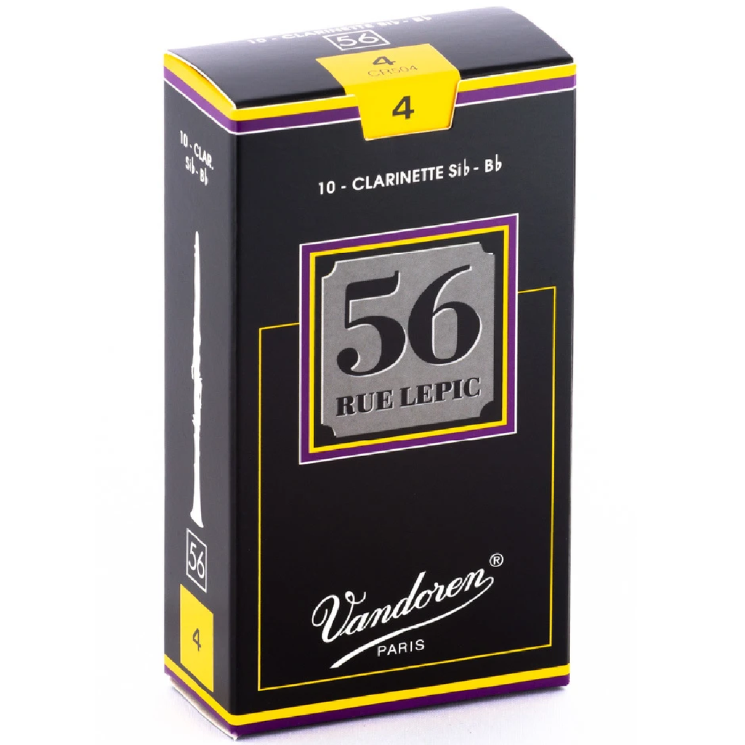 Vandoren CR504 4; Bb Clarinet Reeds; Vandoren Rue le Pic; 10 per box-Easy Music Center
