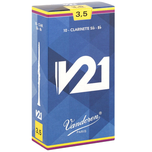 Vandoren CR8035 V21 Bb Clarinet Reeds - Strength 3.5 (Box of 10)-Easy Music Center