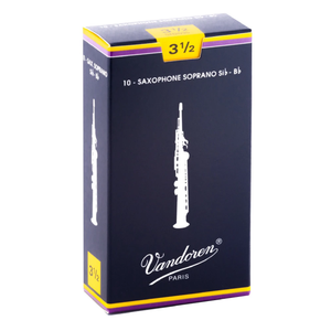 Vandoren SR2035 Traditional Soprano Sax Reeds - Strength 3.5 (Box of 10)-Easy Music Center