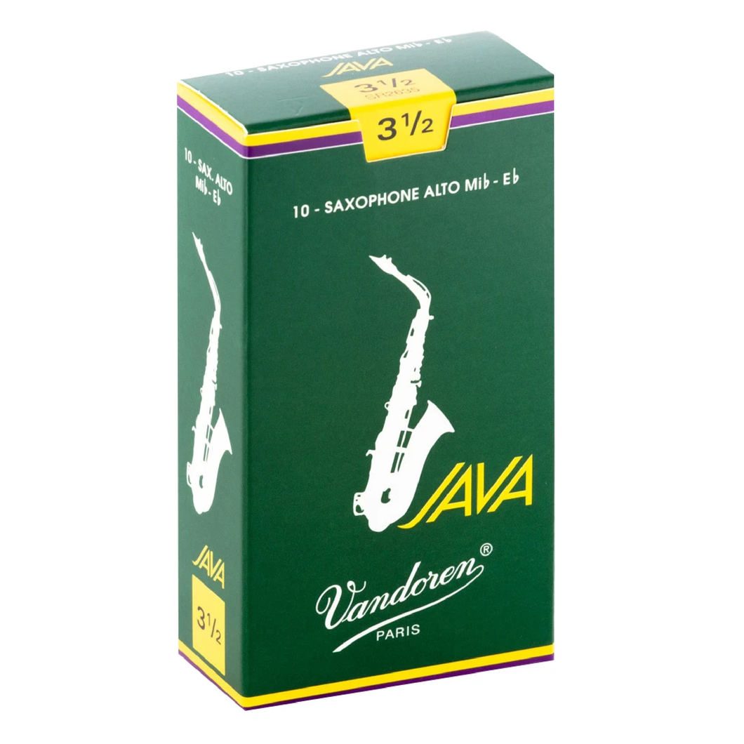 Vandoren SR2635 Java Alto Sax Reeds - Strength 3.5 (Box of 10)-Easy Music Center