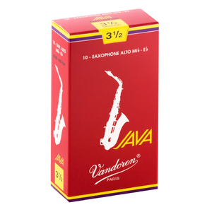 Vandoren SR2635R Java Red Alto Sax Reeds - Strength 3.5 (Box of 10)-Easy Music Center