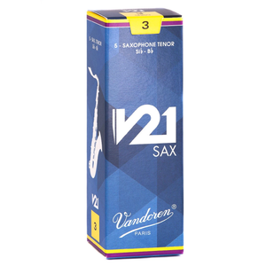 Vandoren SR823 V21 Tenor Sax Reeds - Strength 3 (Box of 5)-Easy Music Center