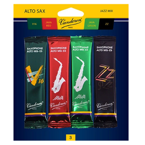 Vandoren SRMIXA3 Jazz Alto Sax Reed Mix Card - Strength 3-Easy Music Center