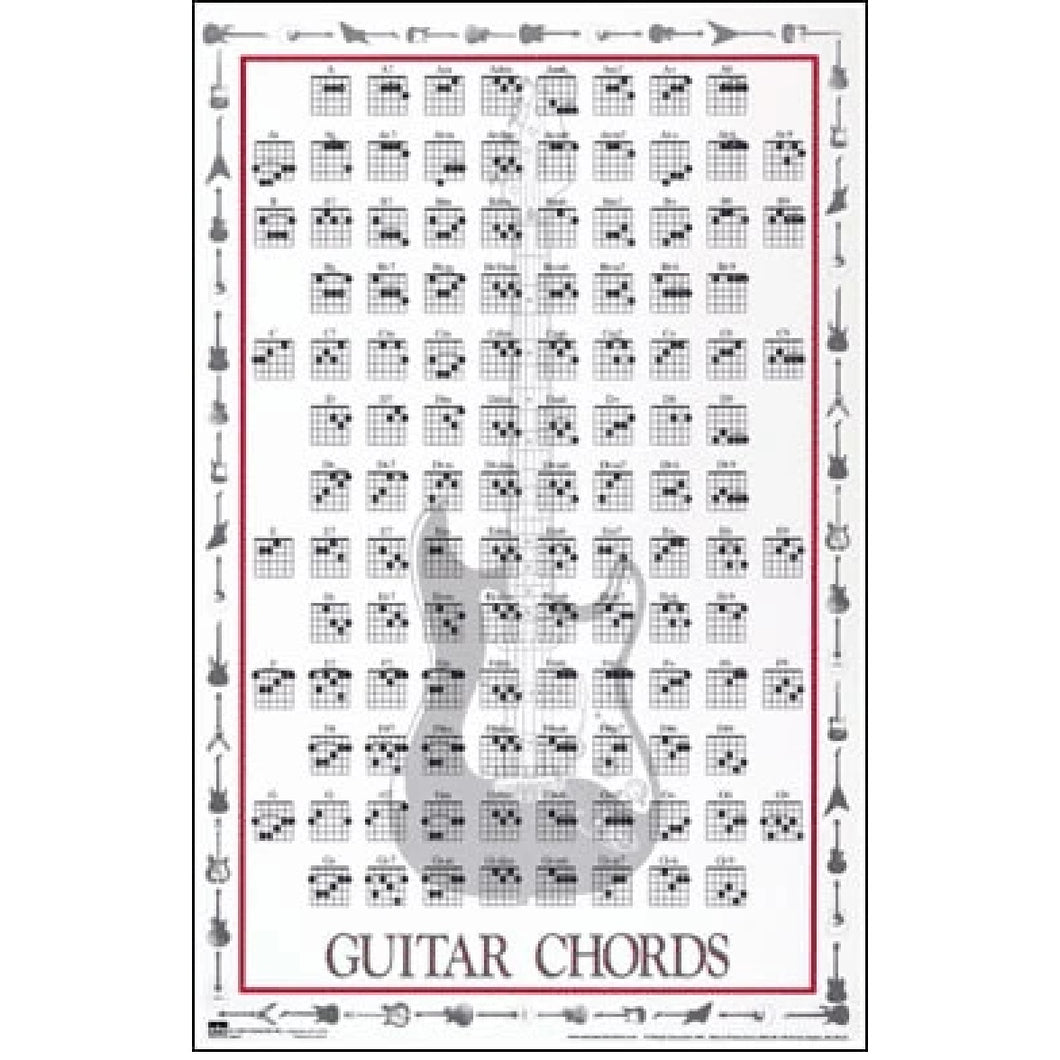 Walrus 1057 Guitar Chord Poster-Easy Music Center