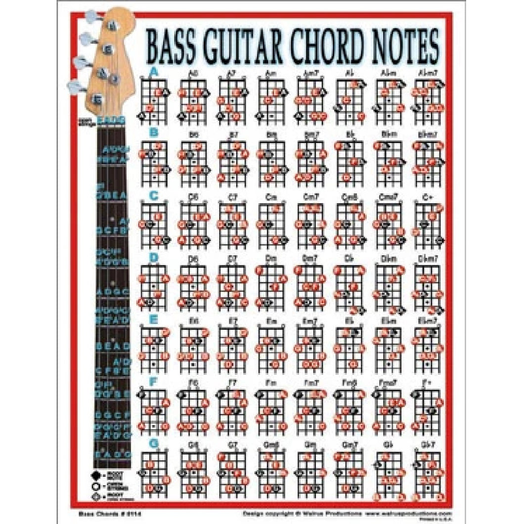 Walrus 8114 Bass Chord Chart-Easy Music Center