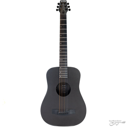 KLOS X-T-DAE-PKG Full Carbon Fiber Travel Guitar w/ Electronics, Full Carbon Deluxe (#159757)-Easy Music Center