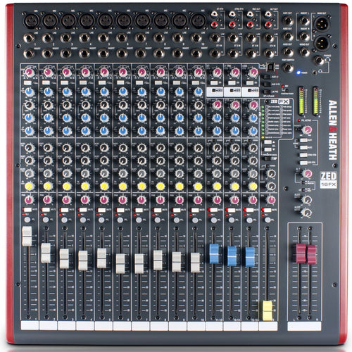 Allen & Heath ZED-16FX 10 Mono Mic/Line + Stereo, USB I/O 4 Aux Sends-Easy Music Center