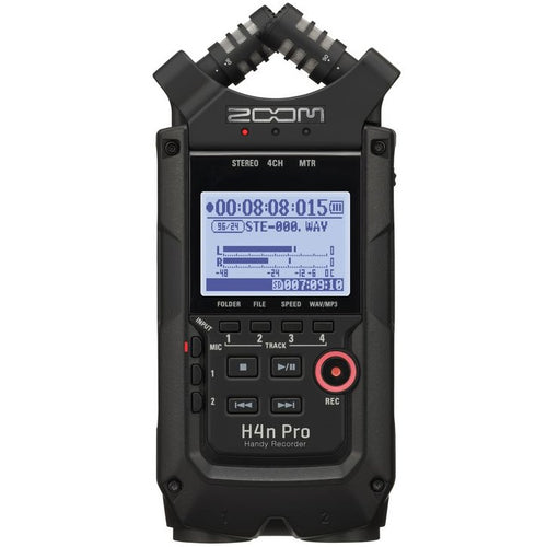 Zoom H4NPROAB H4n Pro Multi-Track Handy Recorder, All Black-Easy Music Center