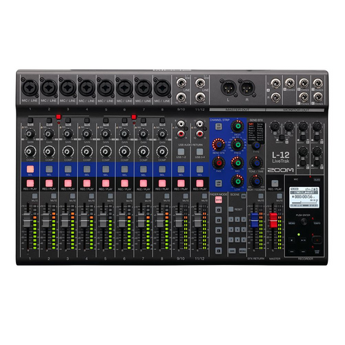 Zoom LIVETRAK-L12 LiveTrak L-12 Multi-Track Recording Mixer-Easy Music Center