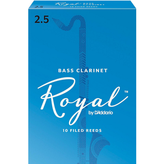 Rico REA1025 Rico by D'Addario Bass Clarinet Reeds, Strength 2.5, 10 Pack-Easy Music Center