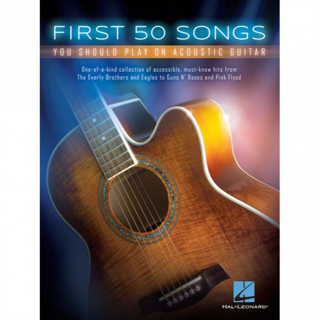 Hal Leonard HL00131209 First 50 Songs You Should Play on Acoustic Guitar-Easy Music Center