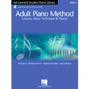 Hal Leonard HL00296441 Adult Piano Method - Book 1 with CD-Easy Music Center