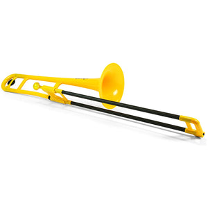 pBone PBONE1Y Plastic Trombone Yellow-Easy Music Center