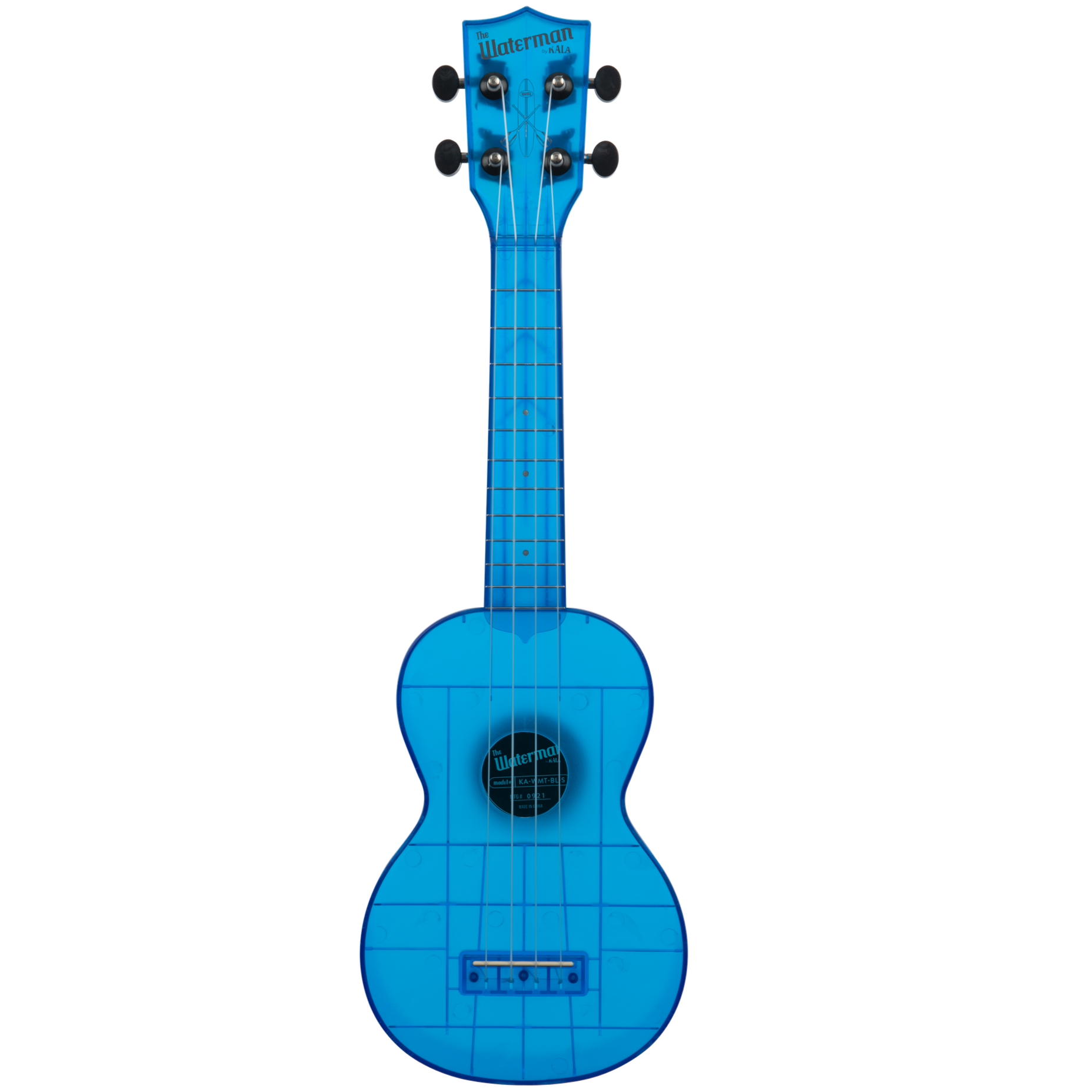 Kala KA WMT BL S Soprano Waterman Ukulele Cobalt Blue Transparent