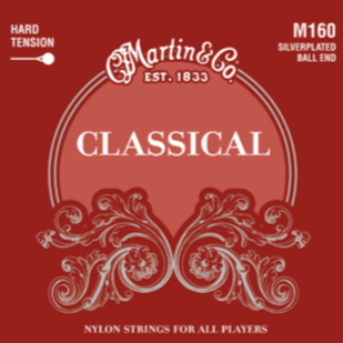 Martin M160 Classical Hard Tension Silverplated Ball End Guitar Strings-Easy Music Center