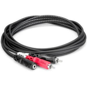 Hosa CFR-210 Stereo Breakout, 3.5 mm TRSF to Dual RCA, 10 ft-Easy Music Center
