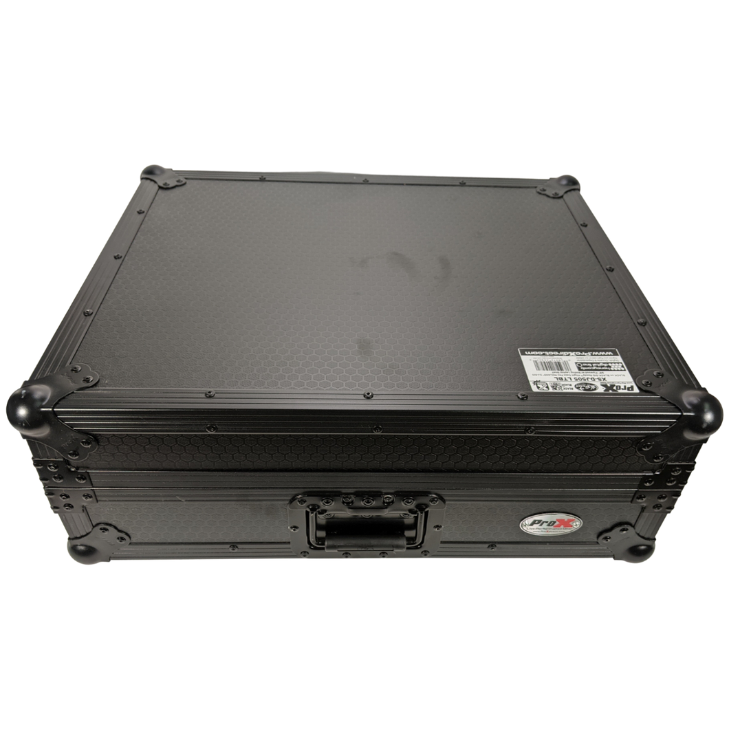 ProX XS-DJ505-LTBL DJ Case for DJ505, BLACK on BLACK-W/ Laptop Shelf-Easy Music Center