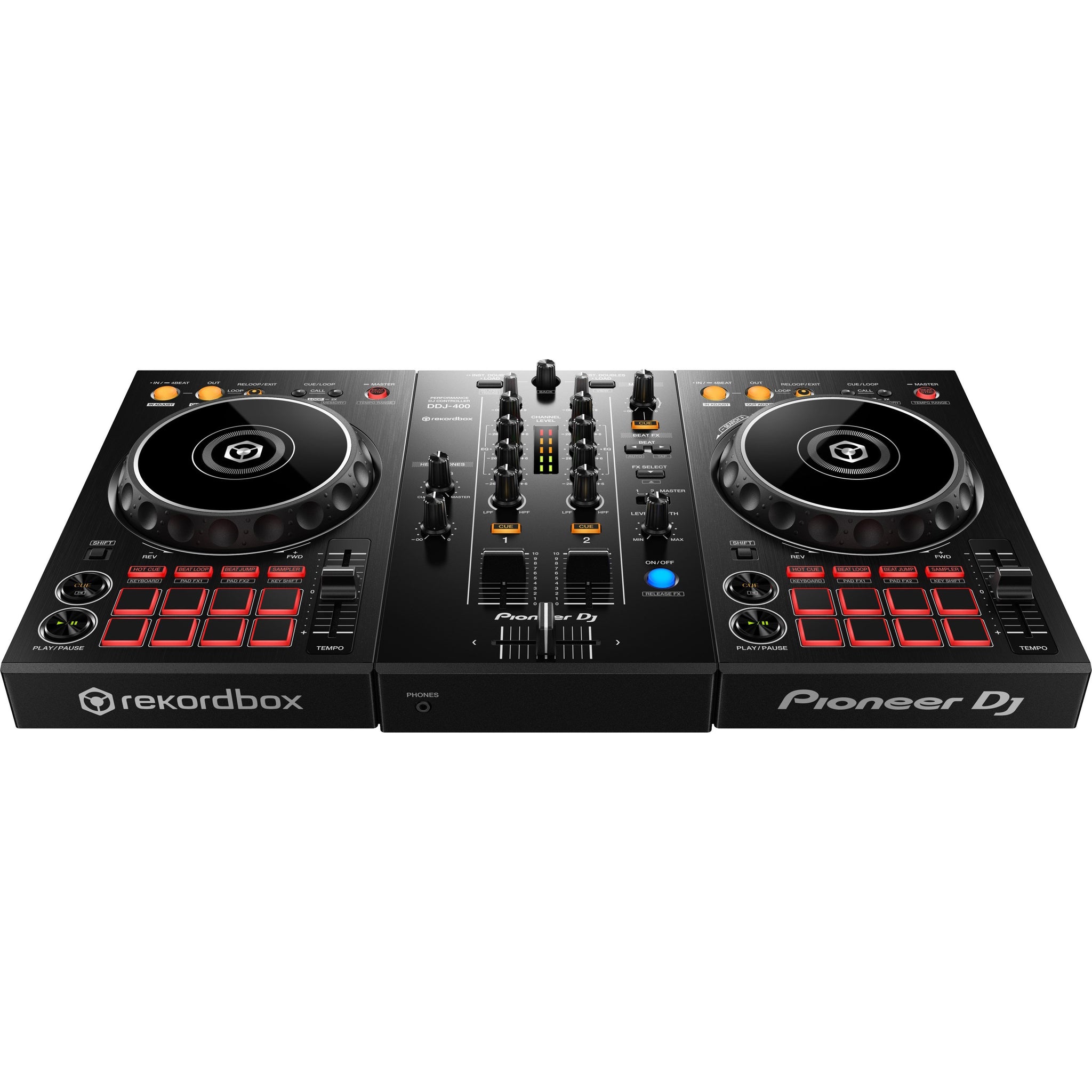 Pioneer DDJ-400 2-channel DJ controller for rekordbox dj, Black