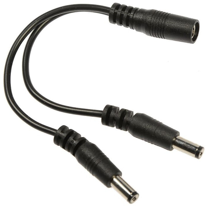 Voodoo Labs PPAY Voltage doubler- (2) 2.1mm Straight Barrels to (1) 2.1mm Female, 4”-Easy Music Center
