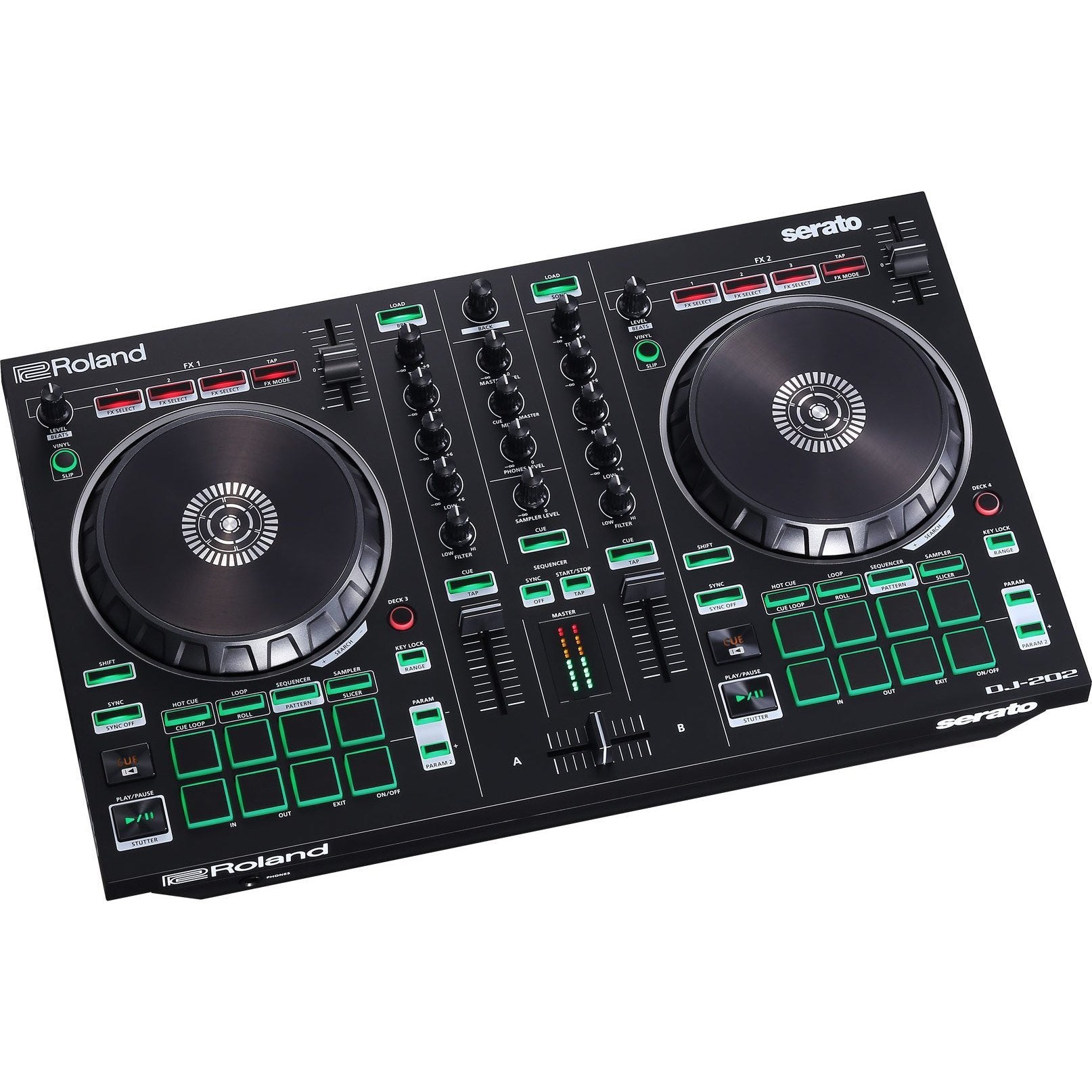 Roland DJ-202 DJ Controller & FRGSDJ202BL Hard Case Bundle – Easy 