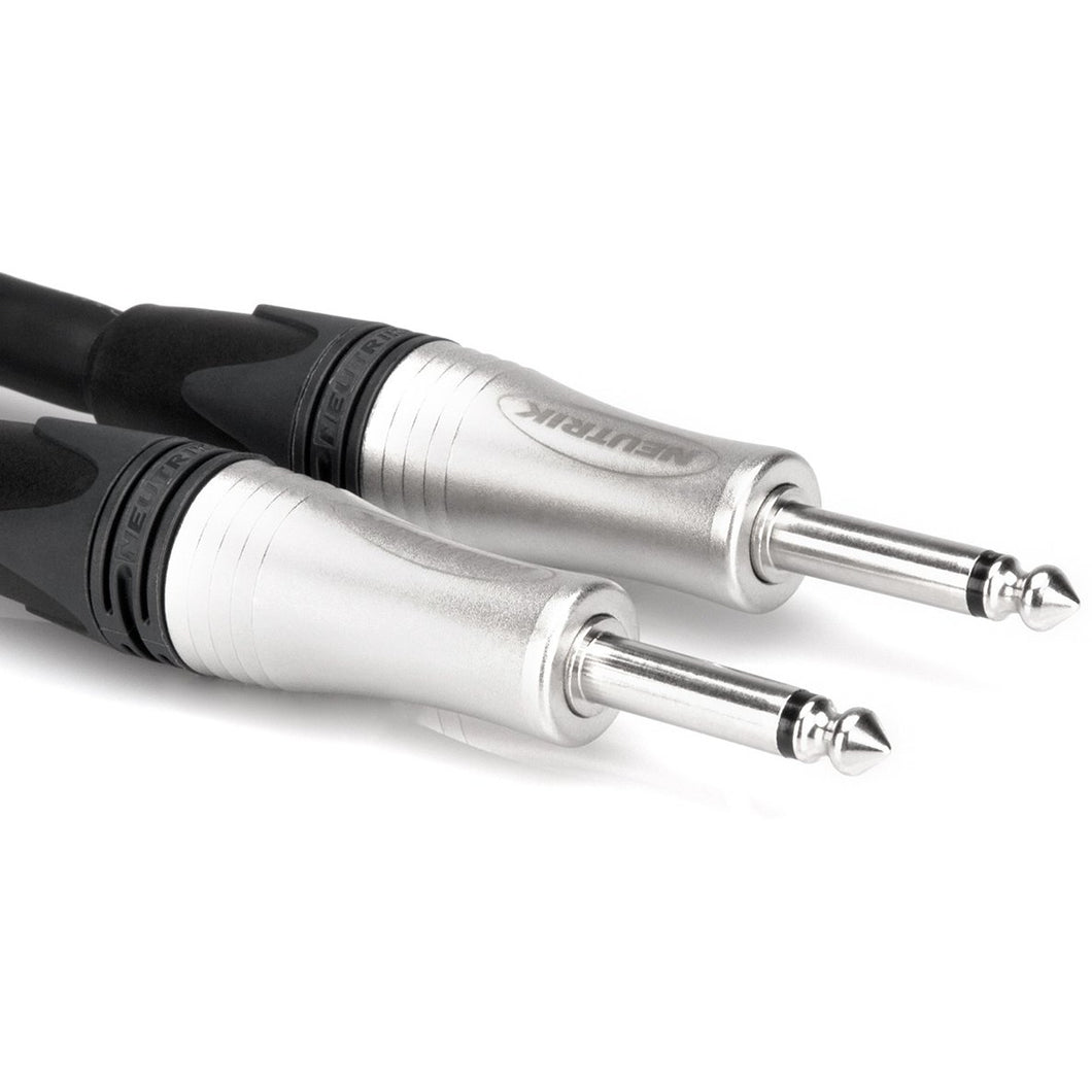 Hosa SKJ-205 Edge Speaker Cable Neutrik 1/4 in TS to Same 5 ft-Easy Music Center