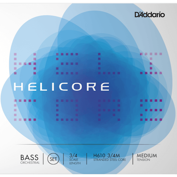 D'addario H610-3/4M Helicore Orchestral Bass Set 3/4 Med-Easy Music Center