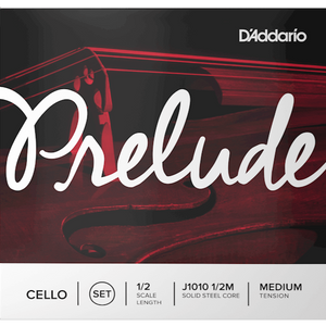 D'addario J1010-1/2M Prelude Cello String Set, 1/2 Scale, Medium Tension-Easy Music Center