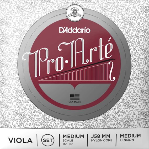 D'addario J58-MM Proarte Viola Set Medium Med-Easy Music Center