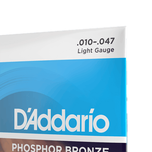 D'Addario EJ38 12-String Phosphor Bronze Acoustic Guitar Strings, Light, 10-47-Easy Music Center