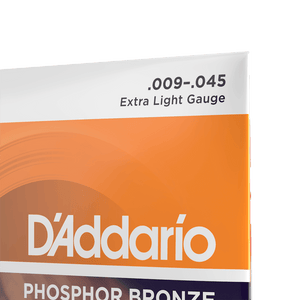 D'Addario EJ41 12-String Phosphor Bronze Acoustic Guitar Strings, Extra Light, 9-45-Easy Music Center