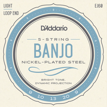 Load image into Gallery viewer, D&#39;Addario EJ60 5-String Banjo Strings, Nickel, Light, 9-20-Easy Music Center
