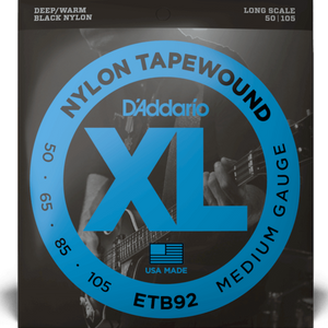 D'Addario ETB92 Tapewound Bass Guitar Strings, Medium, 50-105, Long Scale-Easy Music Center