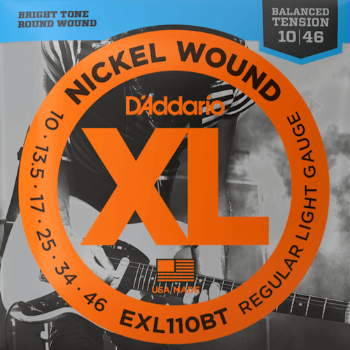 D'Addario EXL110BT Nickel Wound Electric Guitar Strings, Balanced Tension Regular Light, 10-46-Easy Music Center