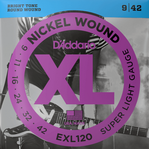 D'addario EXL120 Nickel Wound, Super Light, 09-42-Easy Music Center