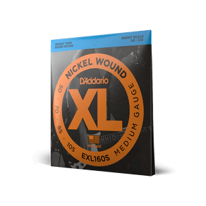 D'addario EXL160S Nickel Wound 50-105 Bass Strings, 4-string, Short Scale-Easy Music Center