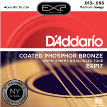 Load image into Gallery viewer, D&#39;Addario EXP17 Coated Phosphor Acoustic Guitar Strings, Medium, 13-56-Easy Music Center

