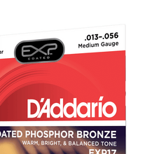 Load image into Gallery viewer, D&#39;Addario EXP17 Coated Phosphor Acoustic Guitar Strings, Medium, 13-56-Easy Music Center
