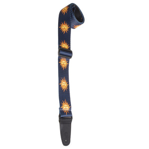 Henry Heller HSUB2-12 2" Polyester Hippie Suns Strap Blue-Easy Music Center