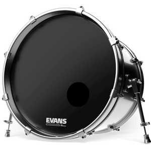 Evans BD18RB EQ3 Resonant Black Bass Drum Head, 18 Inch-Easy Music Center