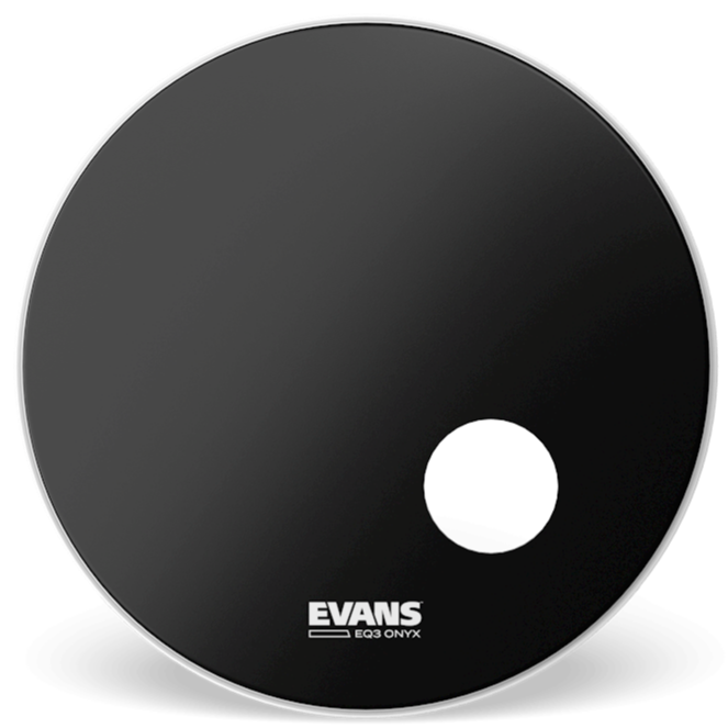 Evans BD22RONX Onyx Resonant Bass Drum Head, 22 Inch-Easy Music Center