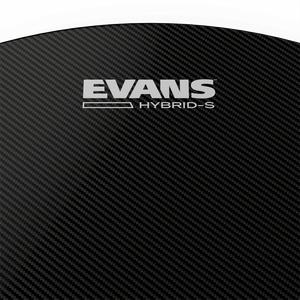 Evans SB14MHSB 14" HYBRID-S Snare Side Marching Drumhead, Black-Easy Music Center
