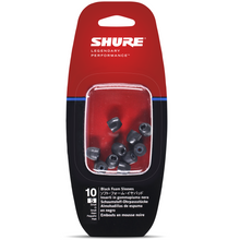 Load image into Gallery viewer, Shure EABKF1-10S Replacement Foam Sleeves for SE Series, Black Foam, Small, Five Pairs-Easy Music Center
