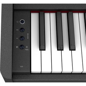 Roland F-107-BK 88-Key Slim Digital Piano w/ Stand, Bench, and 3-pedals, Black-Easy Music Center