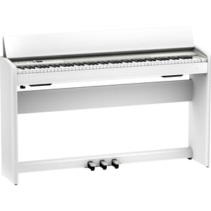 Roland F701-WH 88-Key Compact Upright Style Digital Piano w/ Bench, White-Easy Music Center