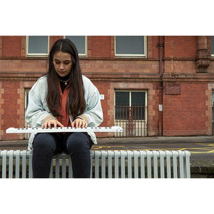 Korg FOLDPIANO49 49-Key Collapsible Folding Piano Keyboard, White-Easy Music Center