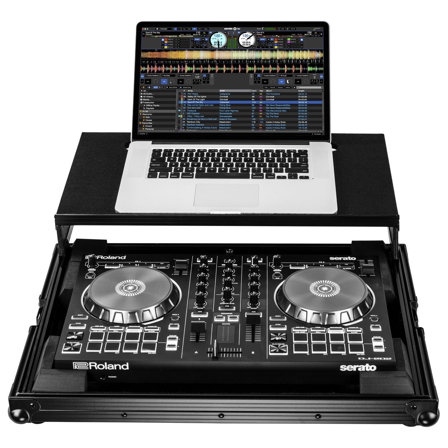 Roland DJ-202 DJ Controller & FRGSDJ202BL Hard Case Bundle – Easy 