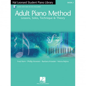 Hal Leonard HL00296480 Adult Piano Method - Book 2 with CD-Easy Music Center
