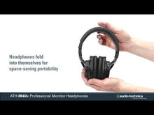 Load and play video in Gallery viewer, Audio-Technica ATH-M40X Closed-back Studio Headphone, Flat
