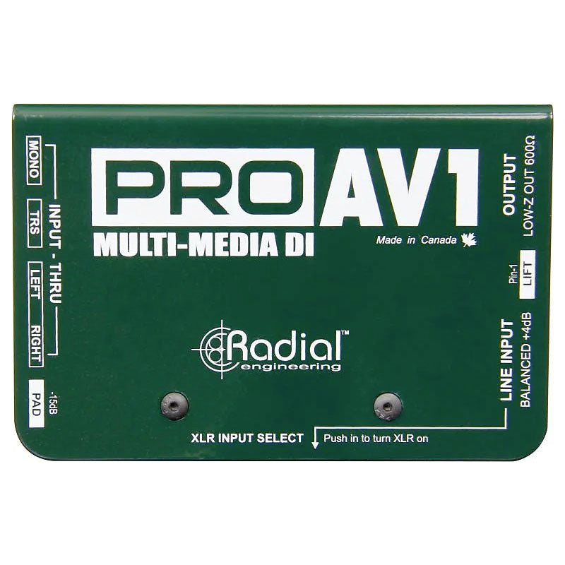 Radial Engineering R8001112 ProAV1 Mono DI-Easy Music Center